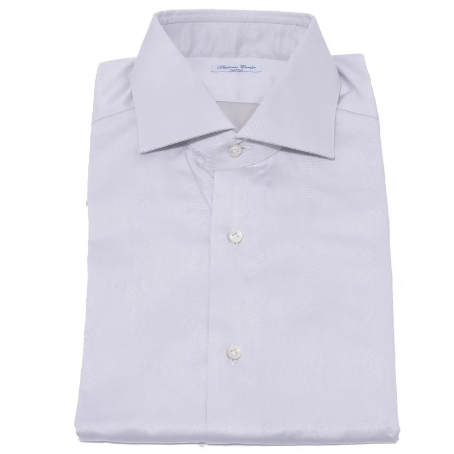 1151AB camicia uomo SARTORIA CAMPO light grey cotton shirt man