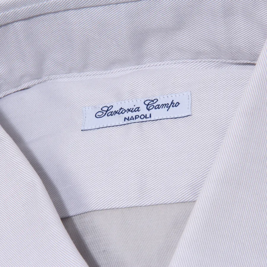 1151AB camicia uomo SARTORIA CAMPO light grey cotton shirt man