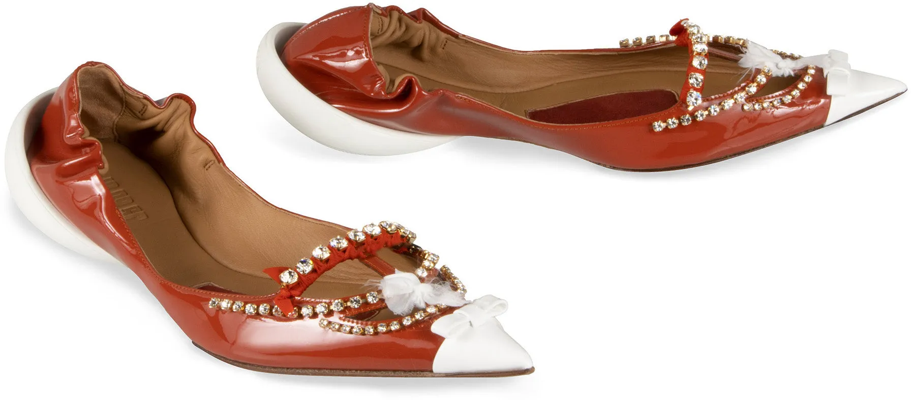 13 09 SR Ballerine Miky in pelle con cristalli
