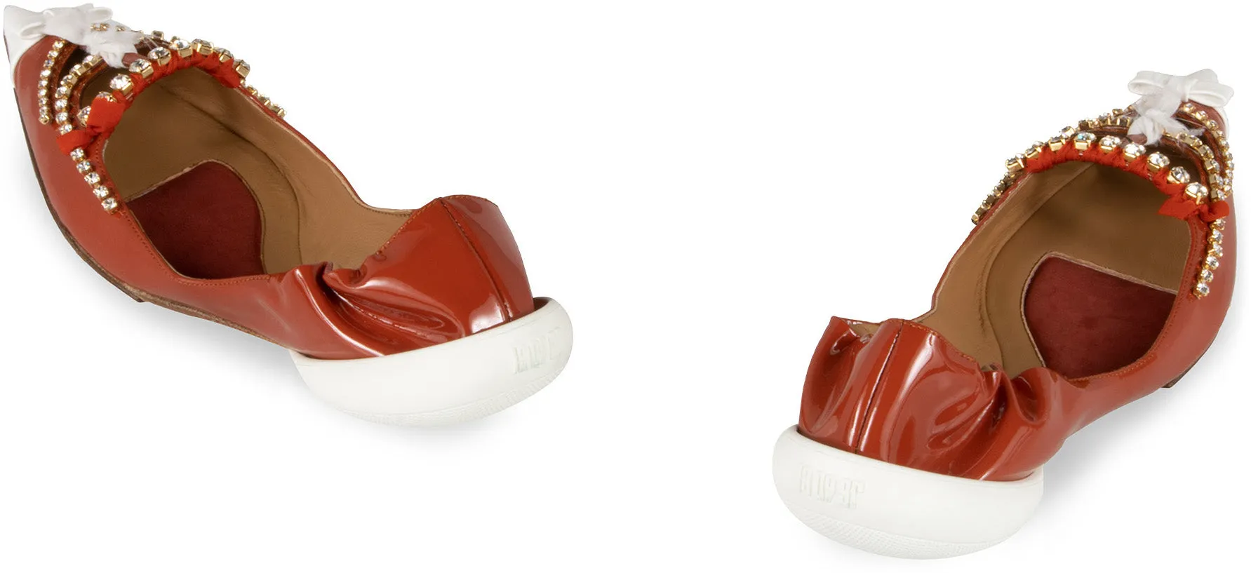 13 09 SR Ballerine Miky in pelle con cristalli