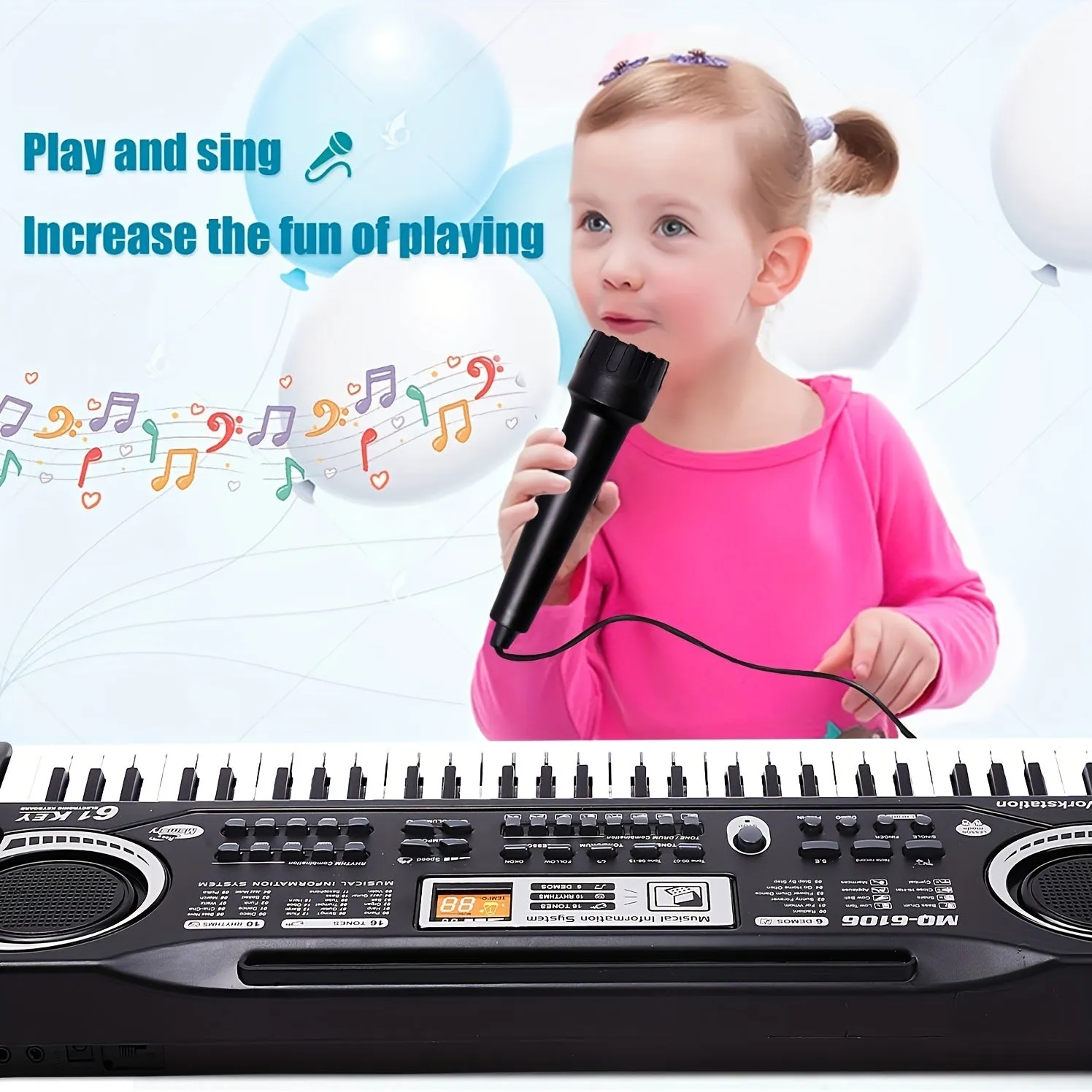 61 Tasti Pianoforte Per Bambini Tastiera Portatile Per Bambini Strumento Musicale Elettronico Tastiera Musicale Multifunzione Pi