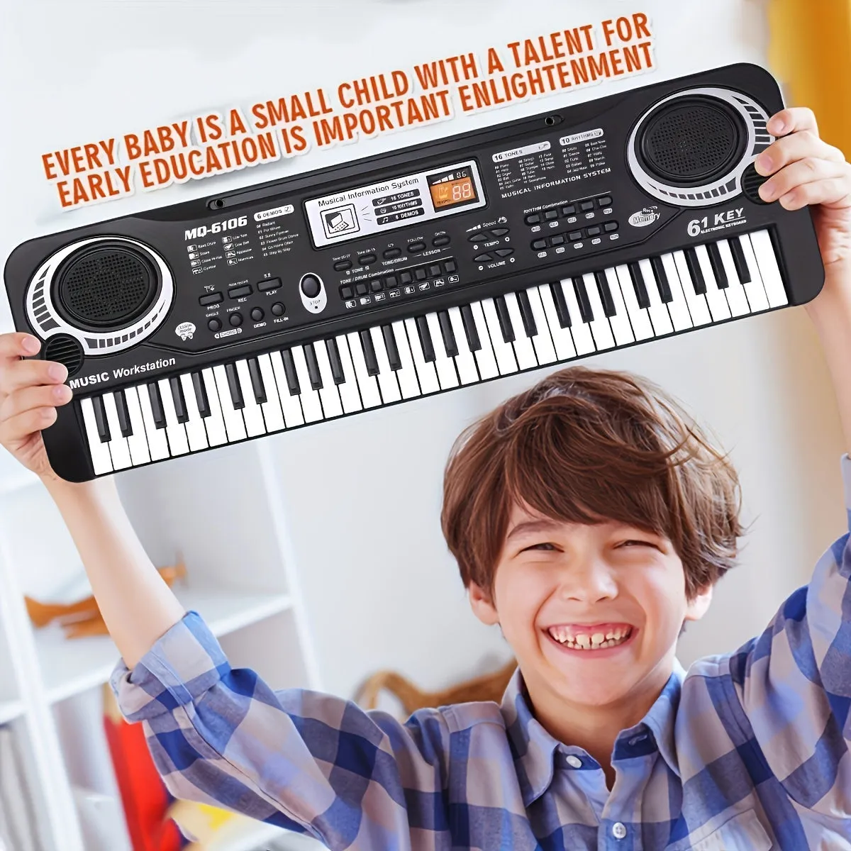61 Tasti Pianoforte Per Bambini Tastiera Portatile Per Bambini Strumento Musicale Elettronico Tastiera Musicale Multifunzione Pi