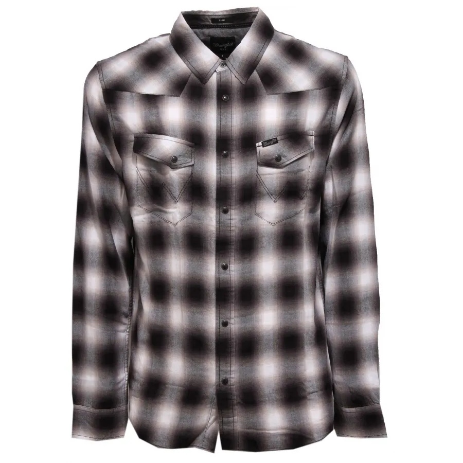 7568X camicia uomo WRANGLER SLIM FIT shirt cotton man