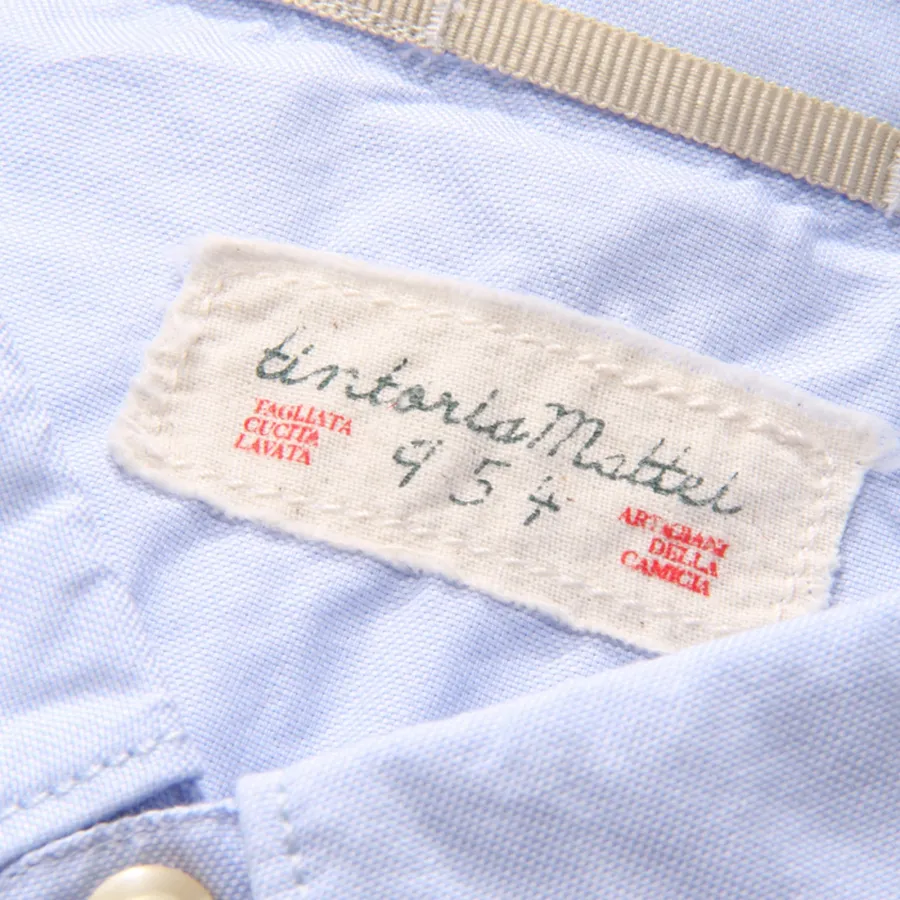 9877AQ camicia uomo TINTORIA MATTEI man shirt blue