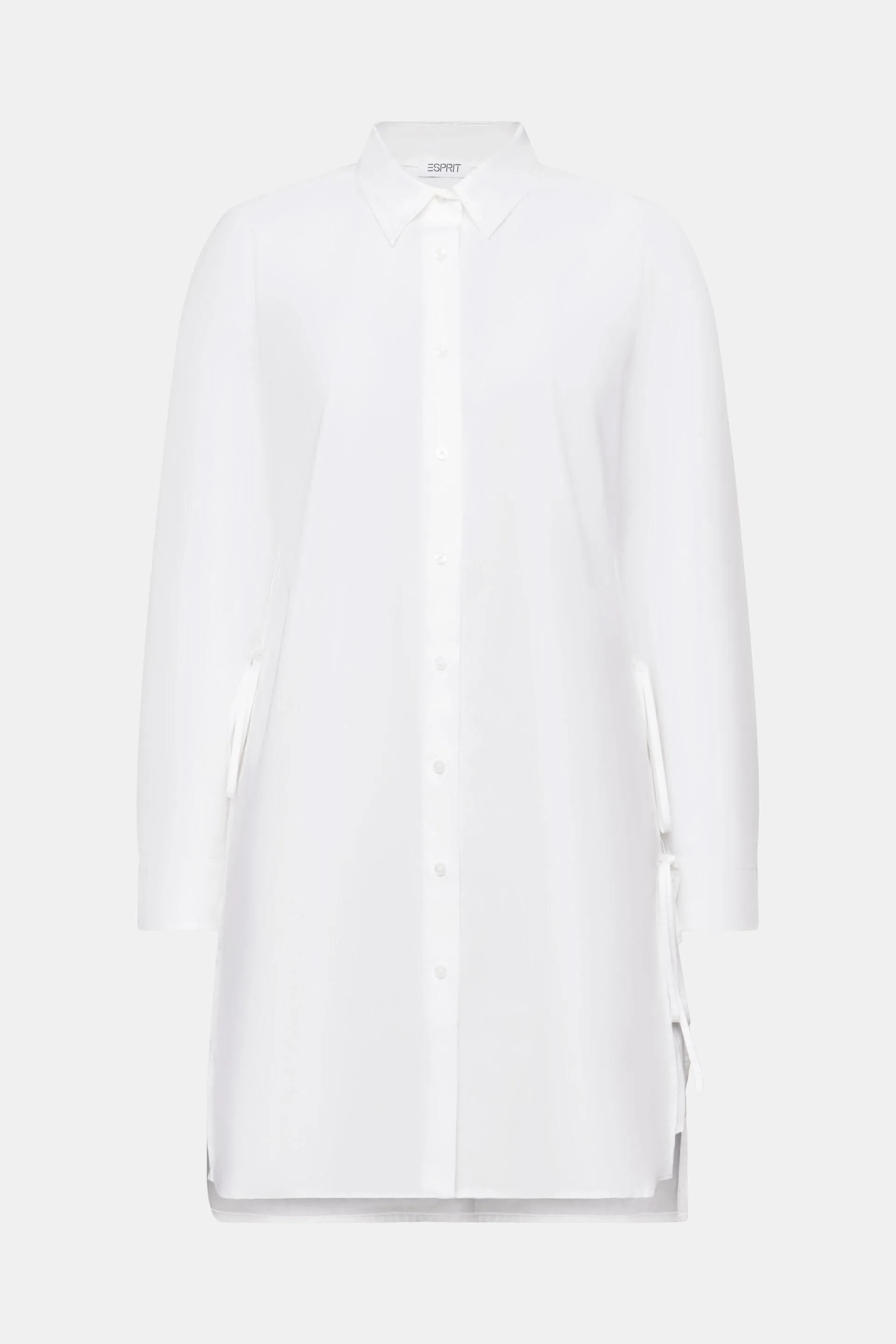 Abito camicia in popeline con nodi decorativi