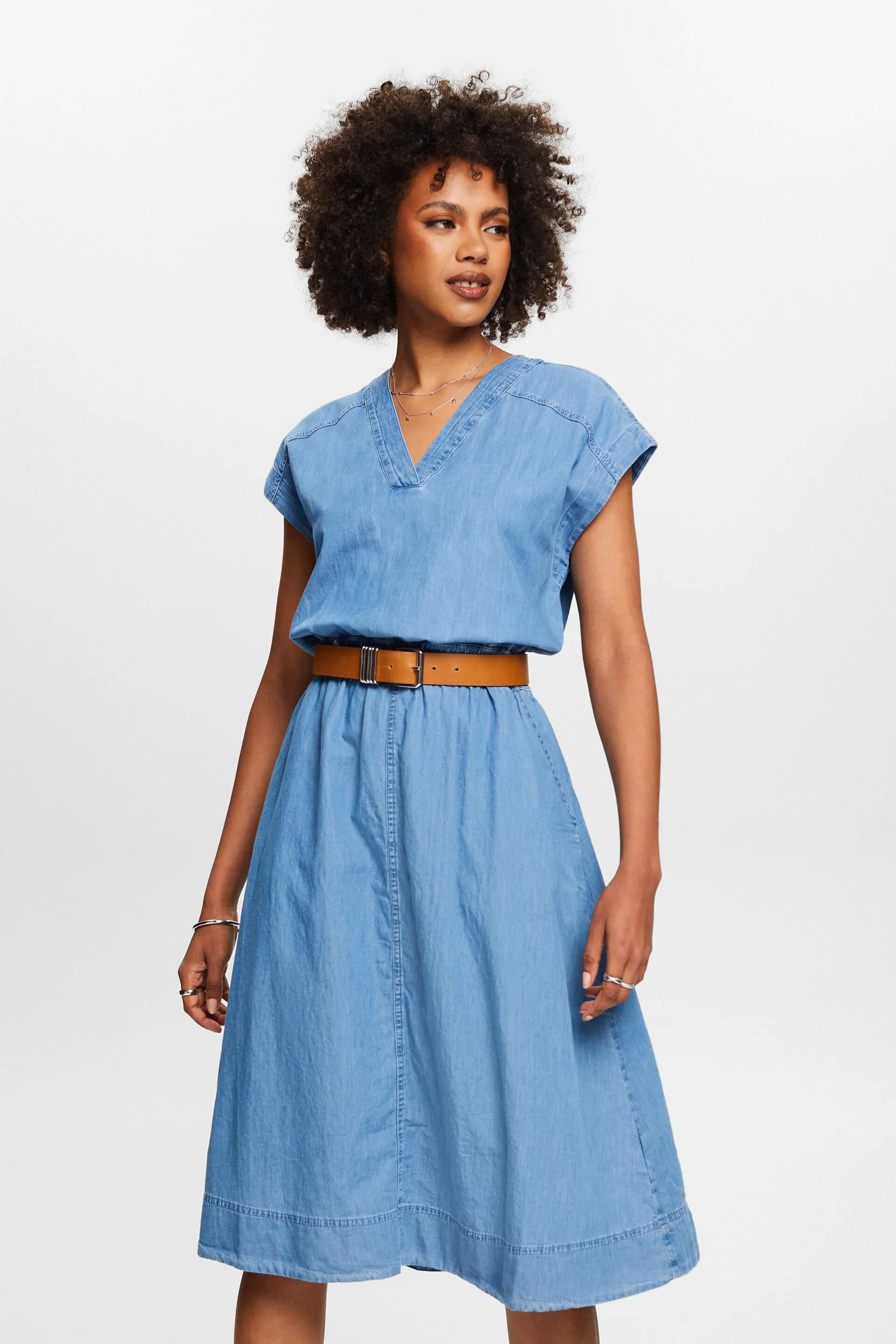 Abito in denim di cotone chambray