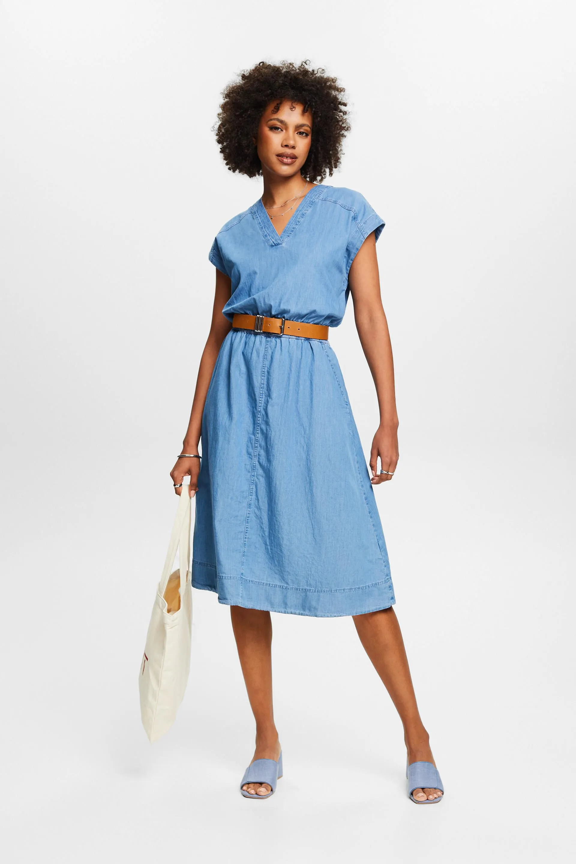 Abito in denim di cotone chambray