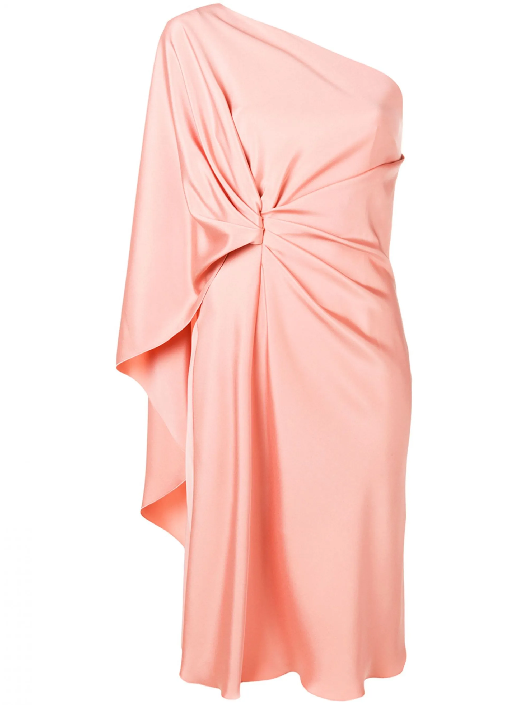ABITO ROSA MONOSPALLA DRAPPEGGIATO