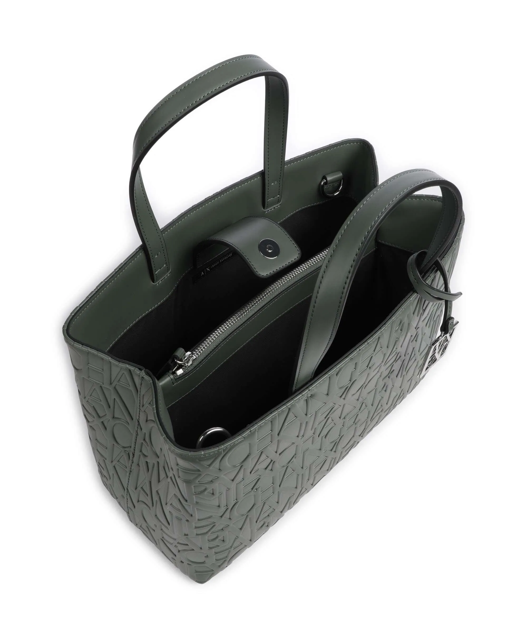  Armani Exchange Liz M Borsa a mano pelle sintetica verde scuro  