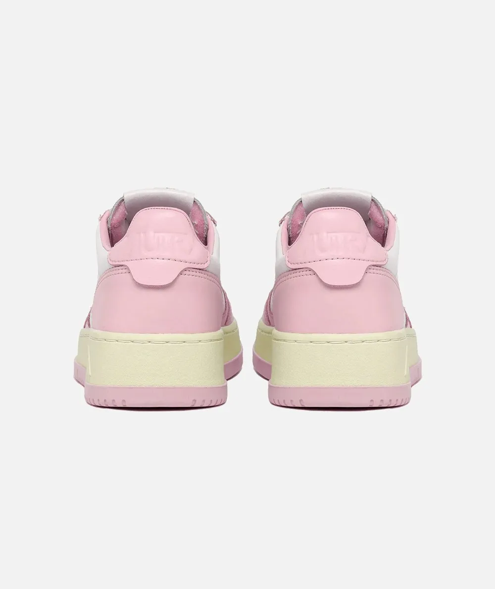 AUTRY DONNA--Medalist Low Bicolor leather sneakers