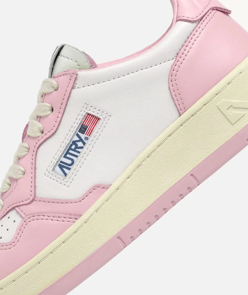 AUTRY DONNA--Medalist Low Bicolor leather sneakers