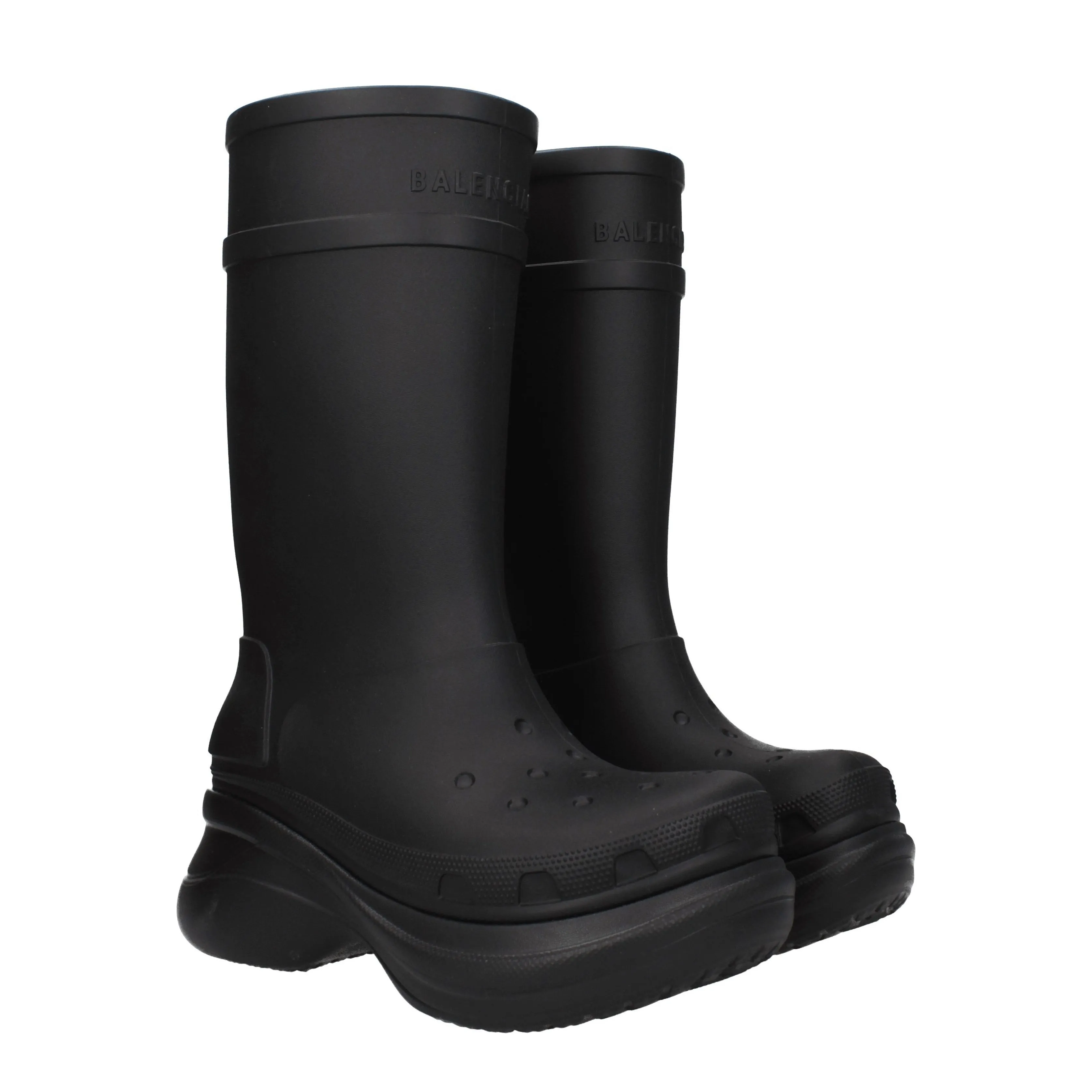 Balenciaga Stivali Crocs Donna Gomma Nero