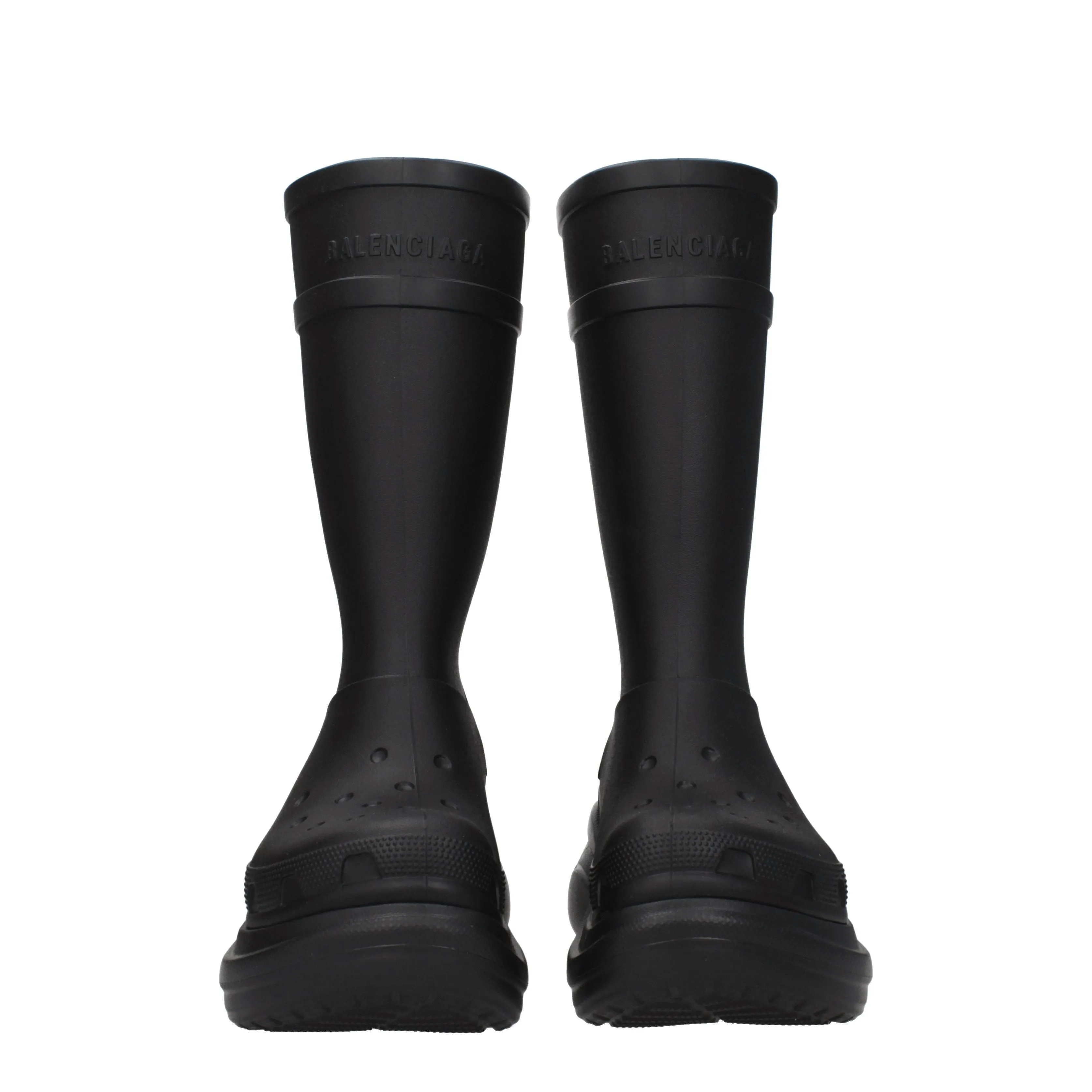 Balenciaga Stivali Crocs Donna Gomma Nero