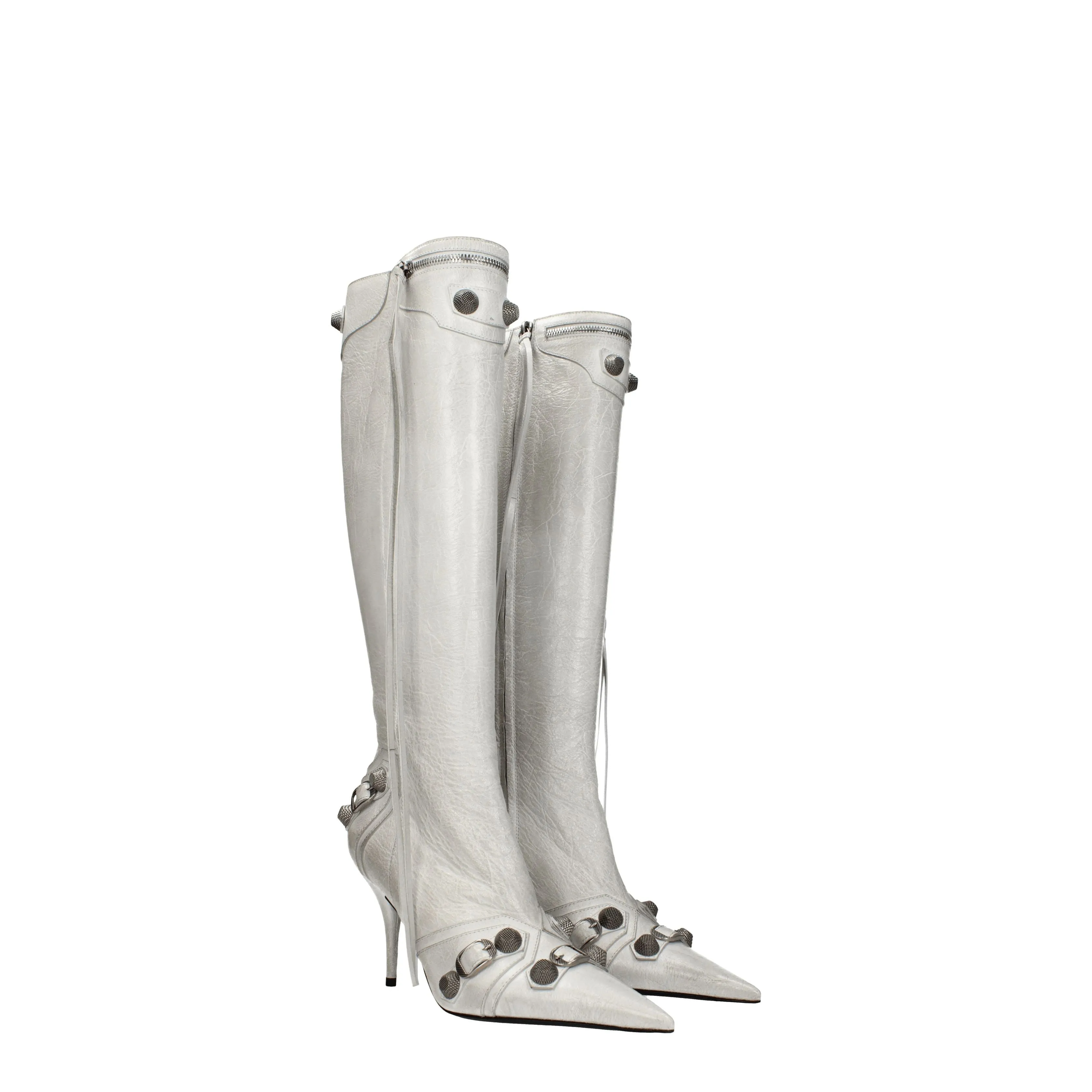 Balenciaga Stivali Donna Pelle Grigio