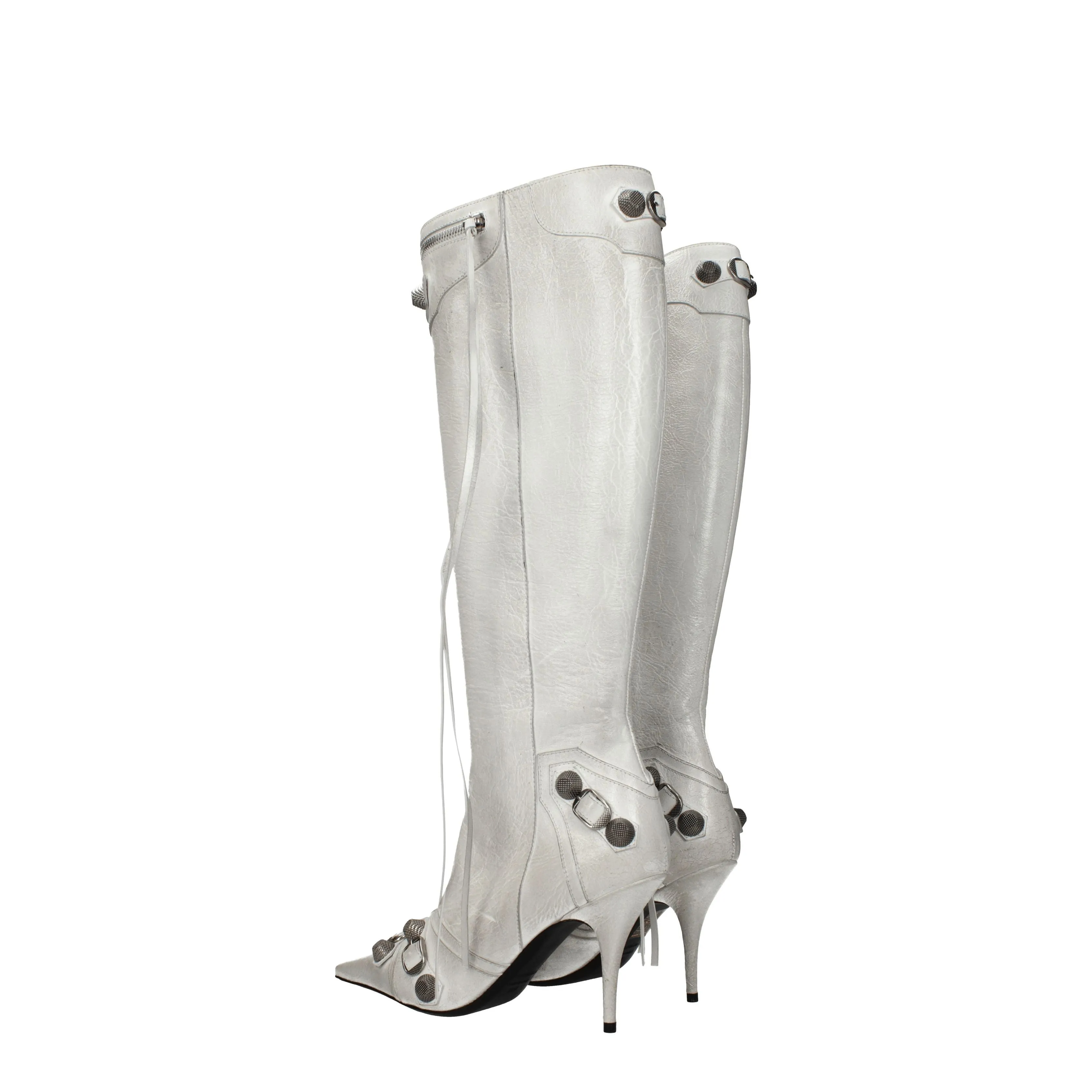 Balenciaga Stivali Donna Pelle Grigio