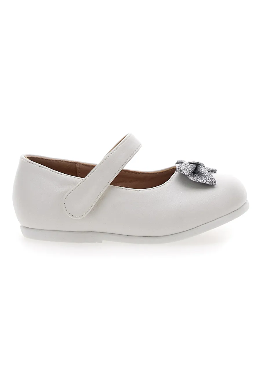 Ballerine Primi Passi Bianche con Fiocco Glitter PITT KIDS 392444