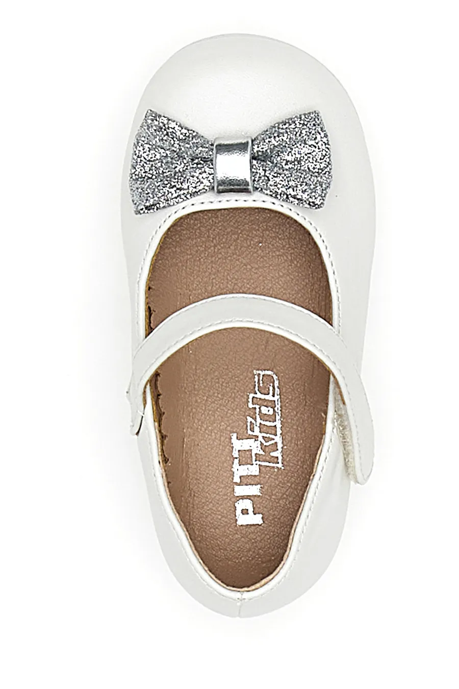 Ballerine Primi Passi Bianche con Fiocco Glitter PITT KIDS 392444