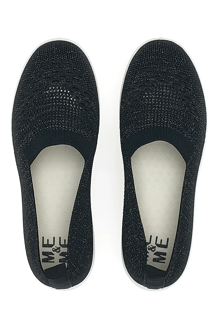 Ballerine Sportive Nere in Tessuto Me & Me 090244