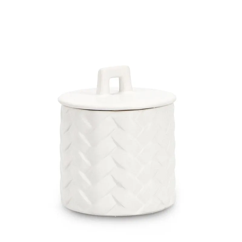 Bizzotto Candela c-coperchio Twine Bianco ø9,5