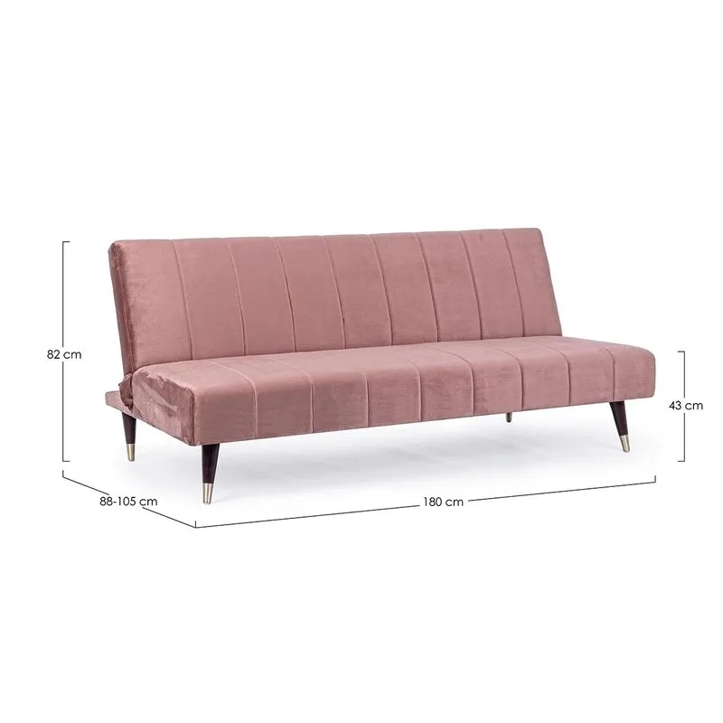 Bizzotto Divano letto 3p Alma rosa