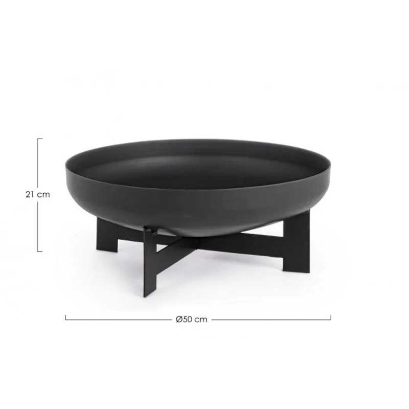 Bizzotto outdoor Braciere Efesto tondo nero d50x21h