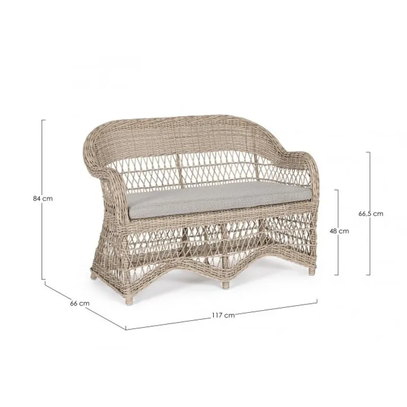Bizzotto outdoor Divano 2 posti con cuscini Jupiter new