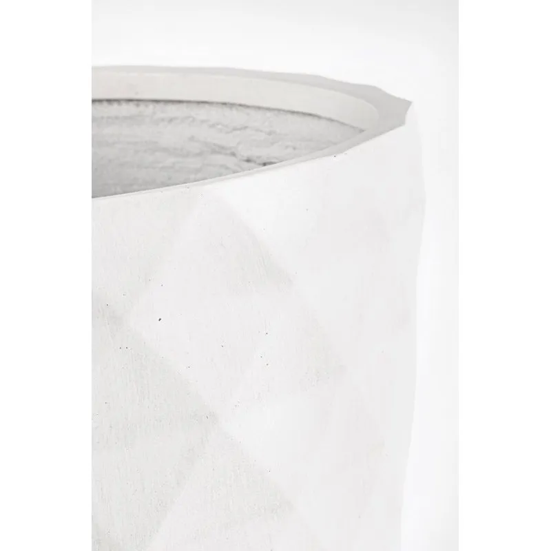 Bizzotto outdoor Set 3 porta vaso Pyramid bombato bianco