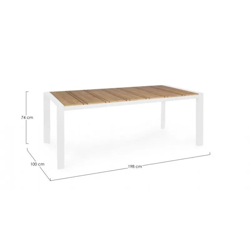 Bizzotto outdoor Tavolo Elias 198x100 bianco sj60