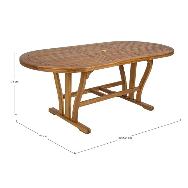 Bizzotto outdoor Tavolo Noemi ovale allungabile 150-200x90