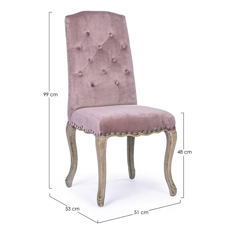 Bizzotto Set 2 sedie Diva woodrose