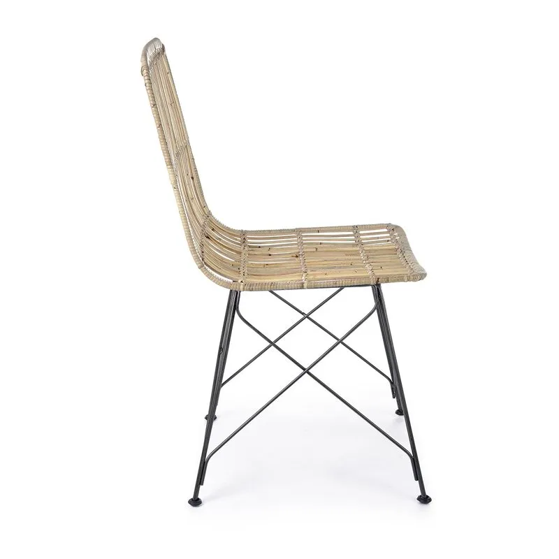 Bizzotto Set 4 sedie Lucila Kubu naturale