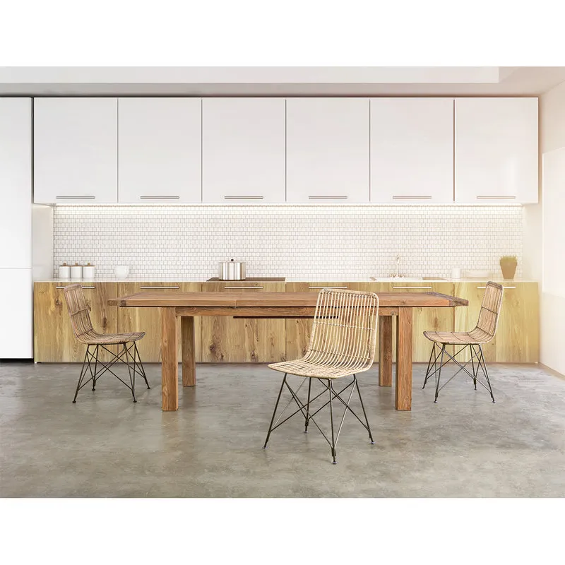 Bizzotto Set 4 sedie Lucila Kubu naturale