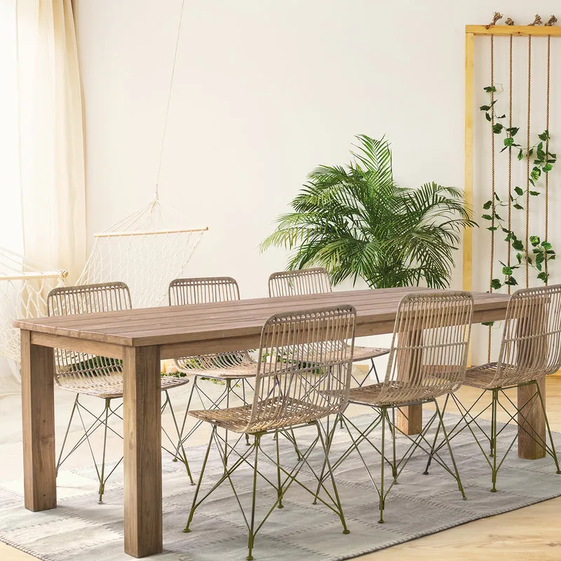 Bizzotto Set 4 sedie Lucila Kubu naturale