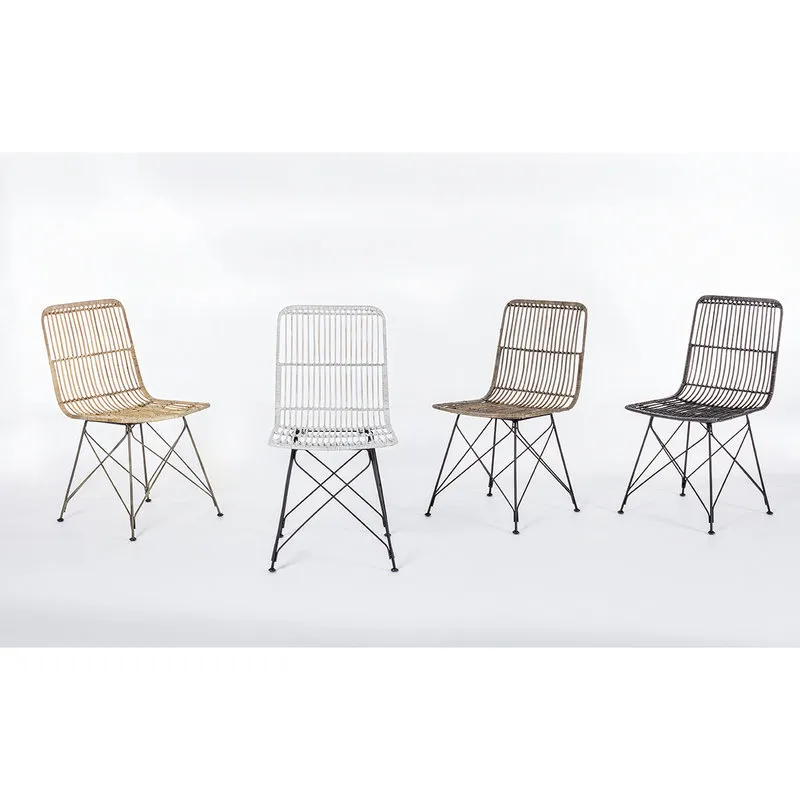 Bizzotto Set 4 sedie Lucila Kubu naturale