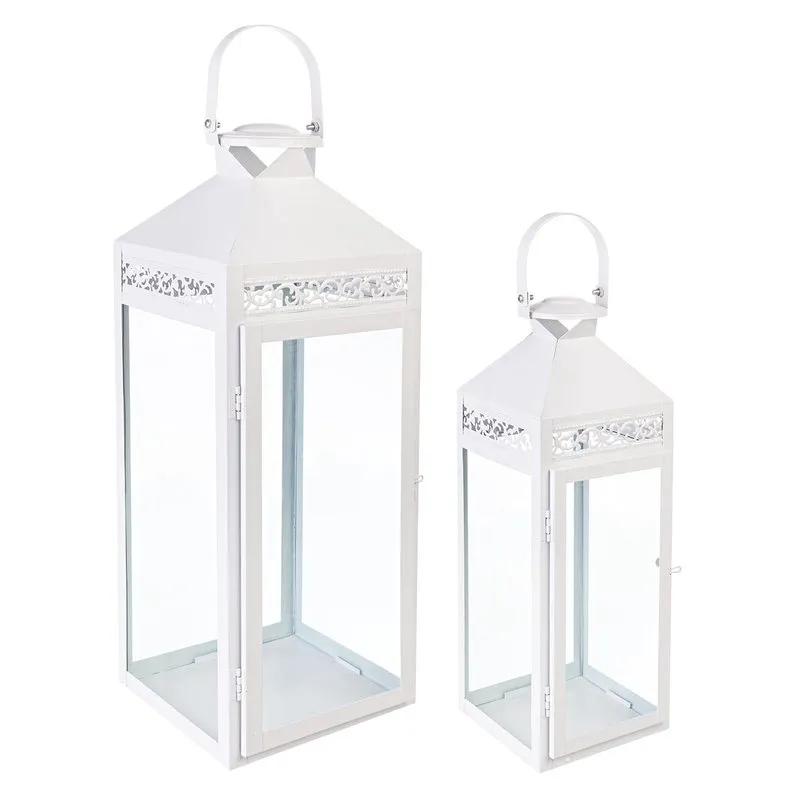 Bizzotto set2 lanterna amarante bianco