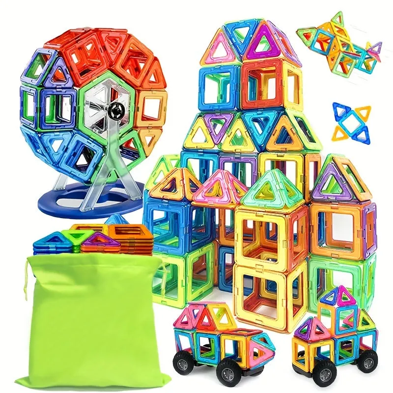 Blocchi magnetici di grandi dimensioni Designer fai da te Magnete Giocattolo Costruttore educativo Set Giocattoli per bambini, R