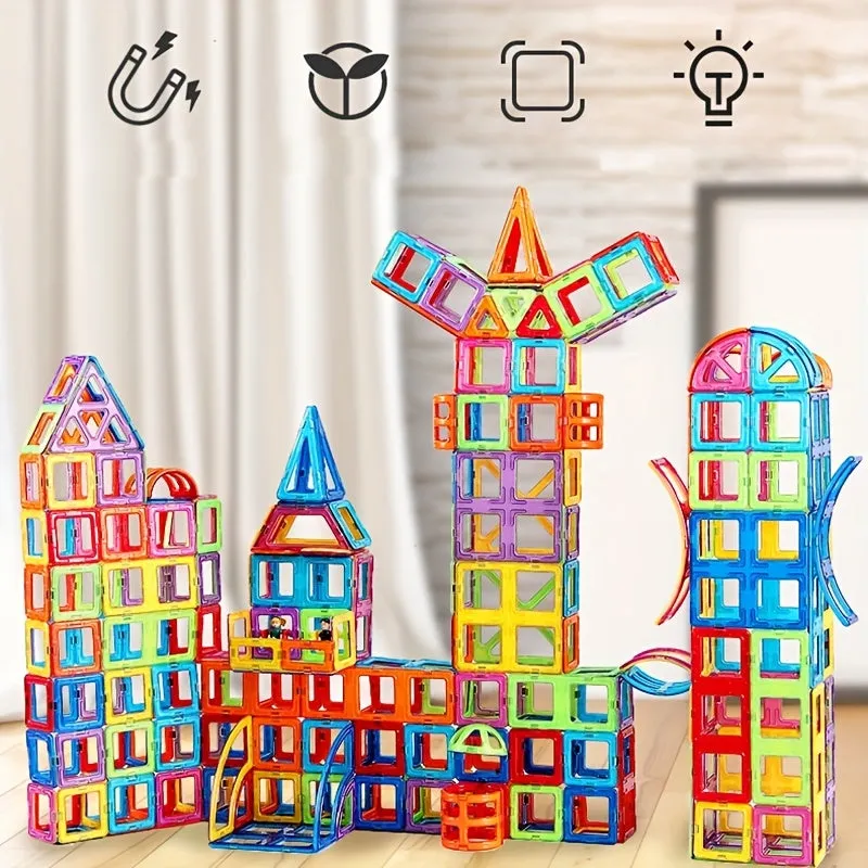 Blocchi magnetici di grandi dimensioni Designer fai da te Magnete Giocattolo Costruttore educativo Set Giocattoli per bambini, R