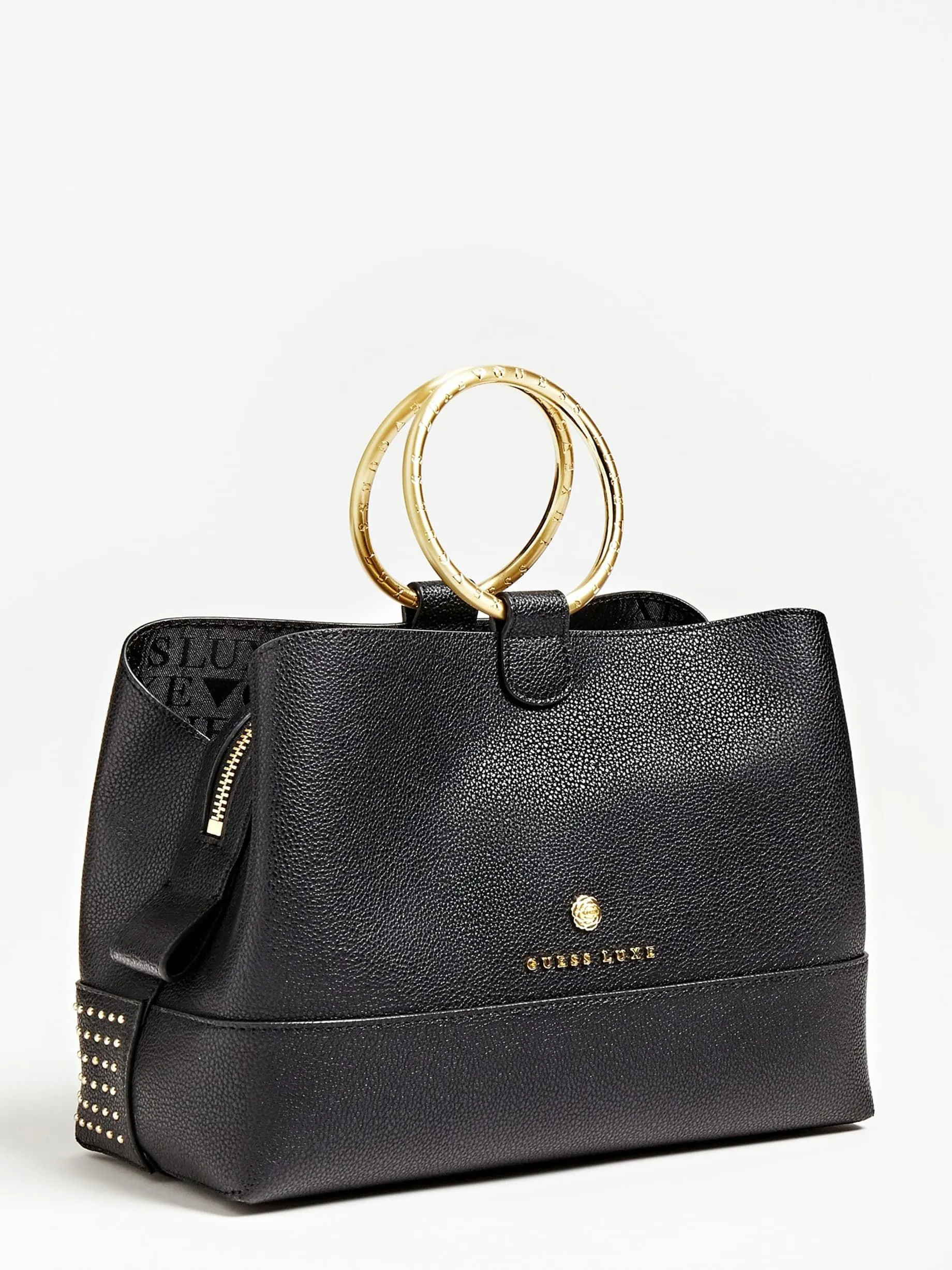 Borsa a mano bloom vera pelle applicazione borchie