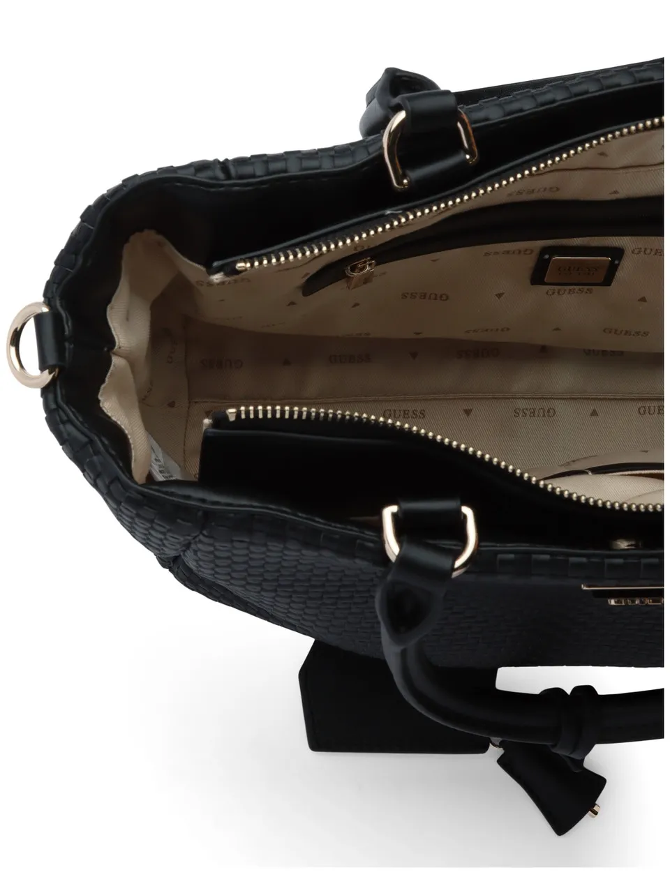 Borsa a mano grande in ecopelle intrecciata ETEL