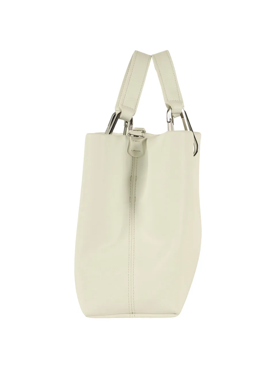 Borsa a mano media con scritta logo a rilievo