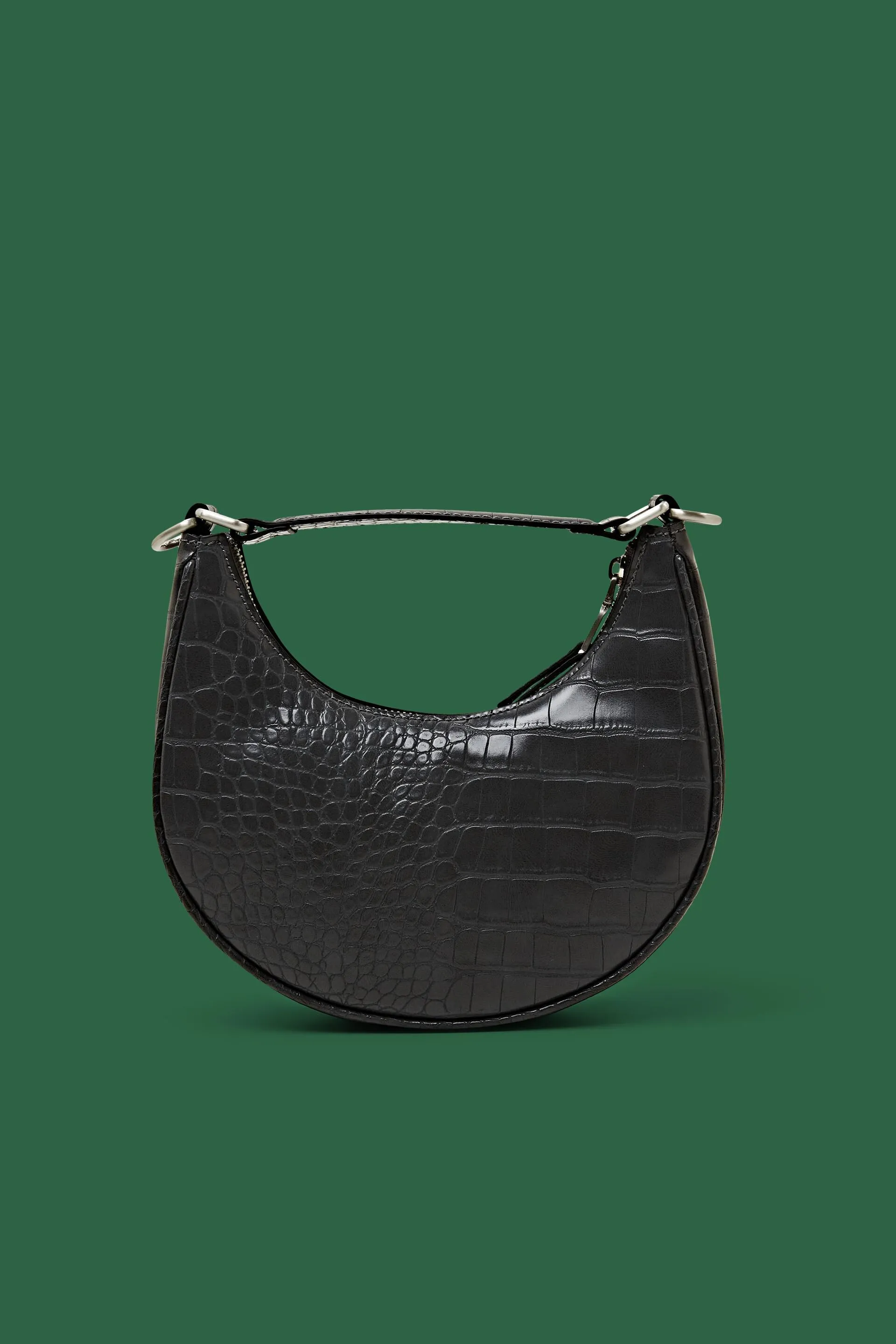 Borsa a mezzaluna in similpelle