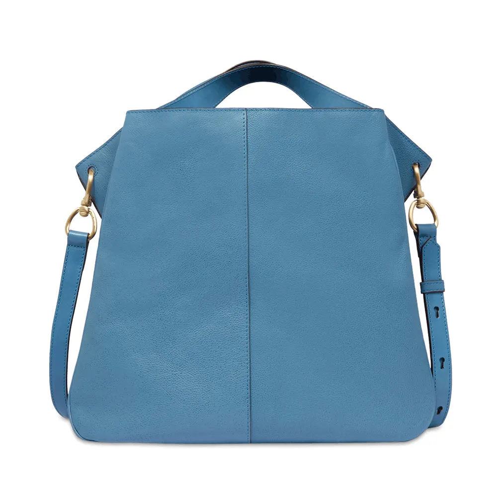 Borsa Donna a Mano con Tracolla THE BRIDGE linea Elisabetta in Pelle Azzurra