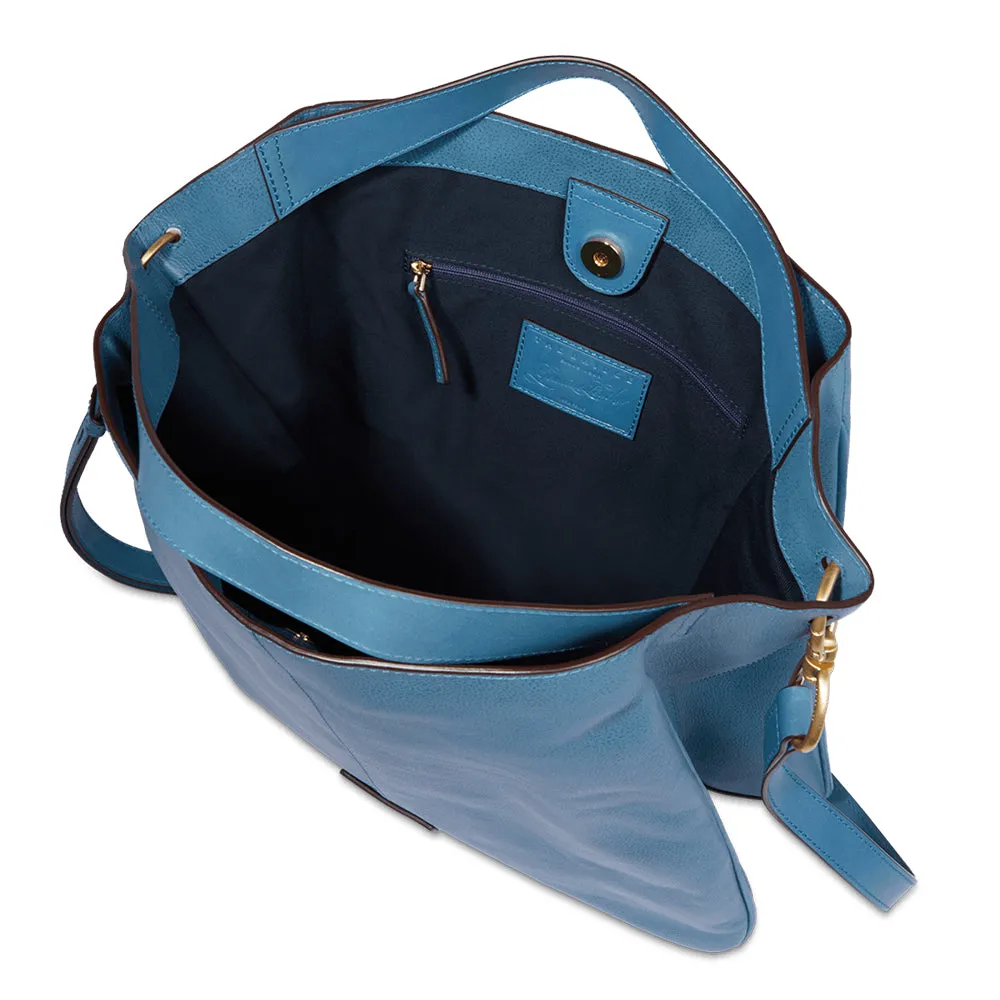 Borsa Donna a Mano con Tracolla THE BRIDGE linea Elisabetta in Pelle Azzurra
