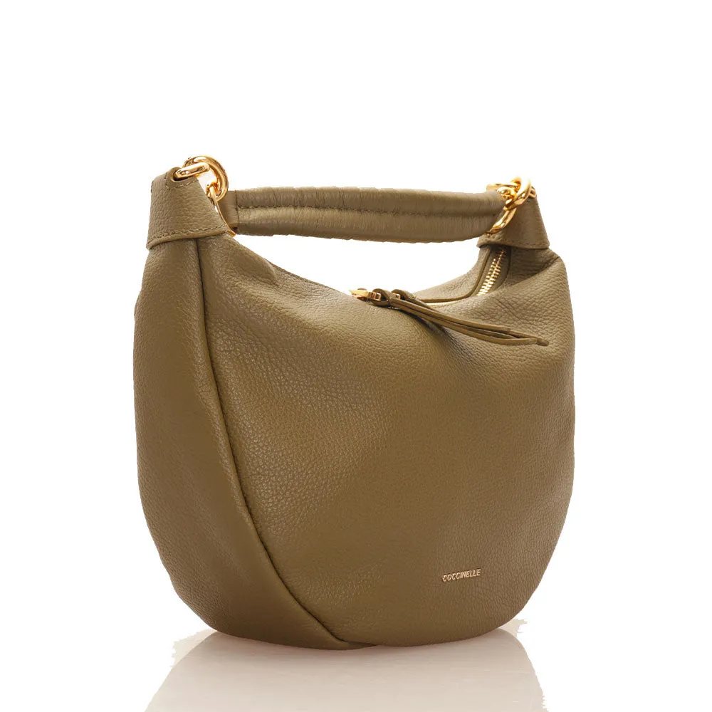Borsa Donna a Spalla COCCINELLE in Pelle Linea Maelody Colore Loden Misura Piccola