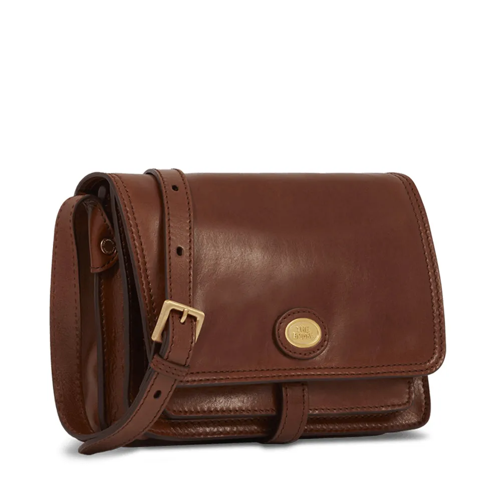 Borsa Donna con Pattina a Tracolla The Bridge in Pelle Marrone linea Story