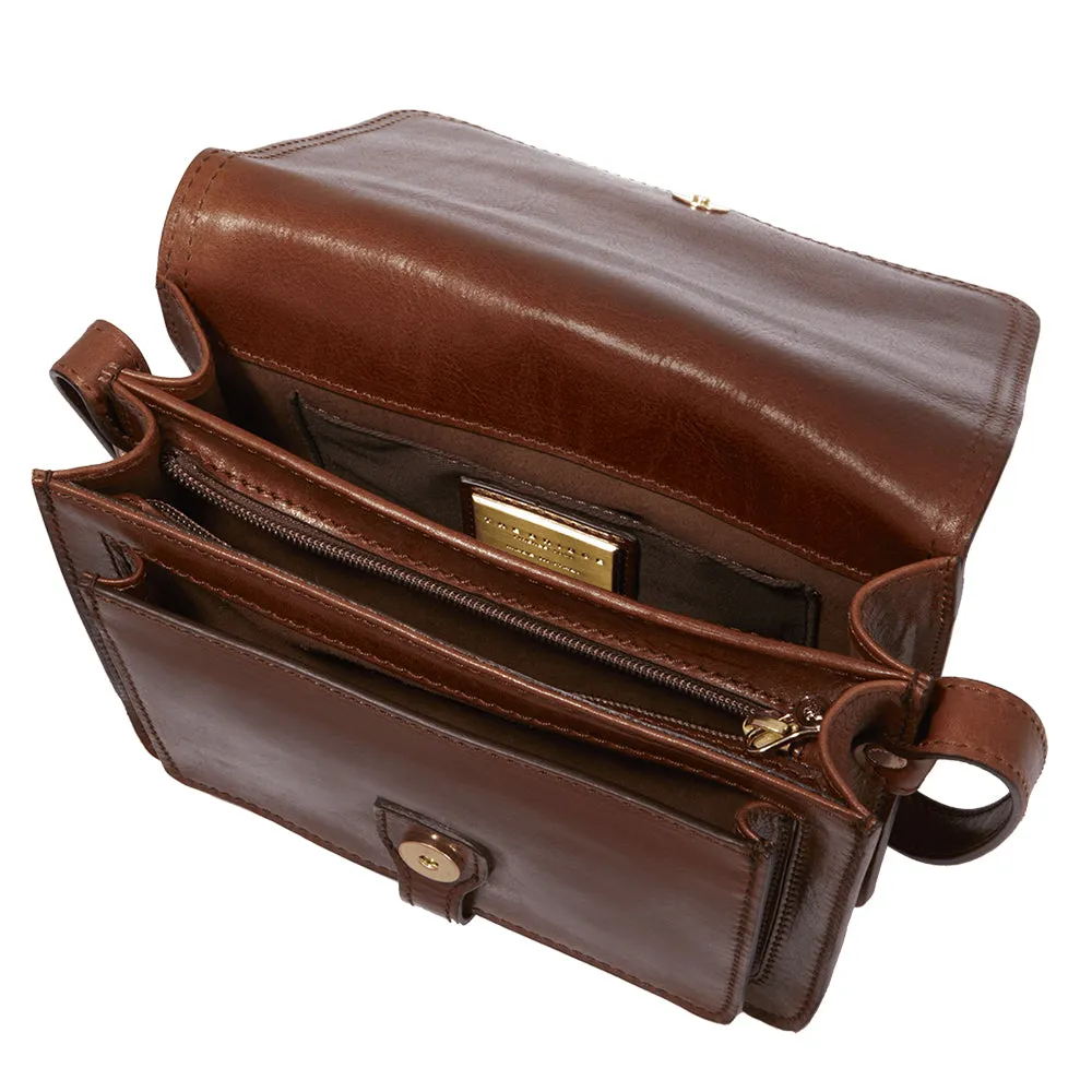 Borsa Donna con Pattina a Tracolla The Bridge in Pelle Marrone linea Story