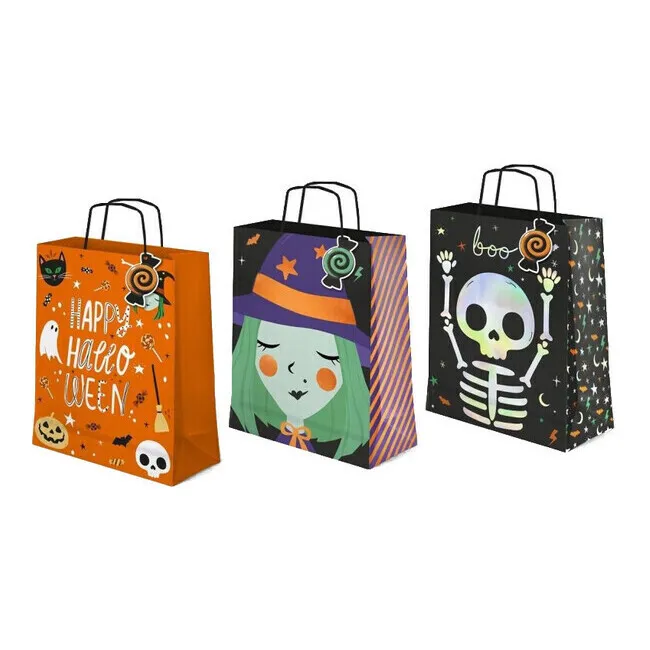 Borsa Happy Halloween 18 x 10 x 24 cm - 1 pz.