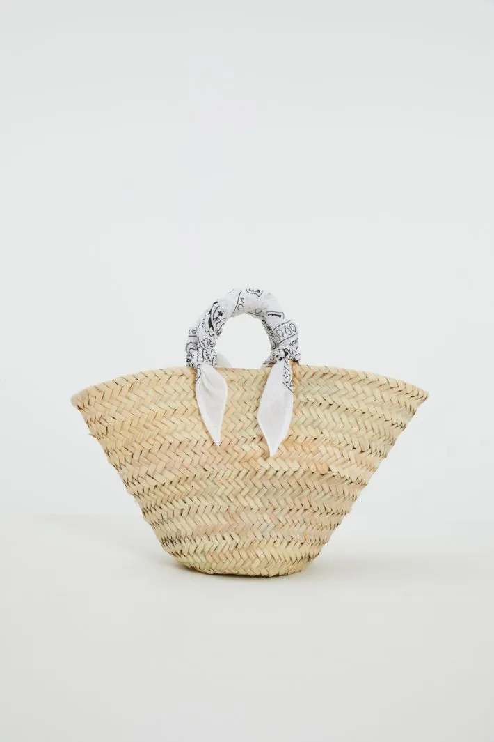 Borsa in paglia con bandana