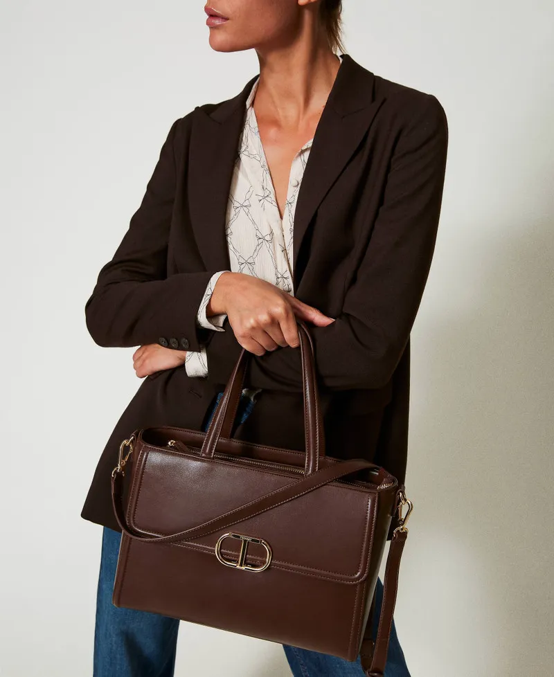 Borsa shopper ‘Brera’ con apertura Oval T