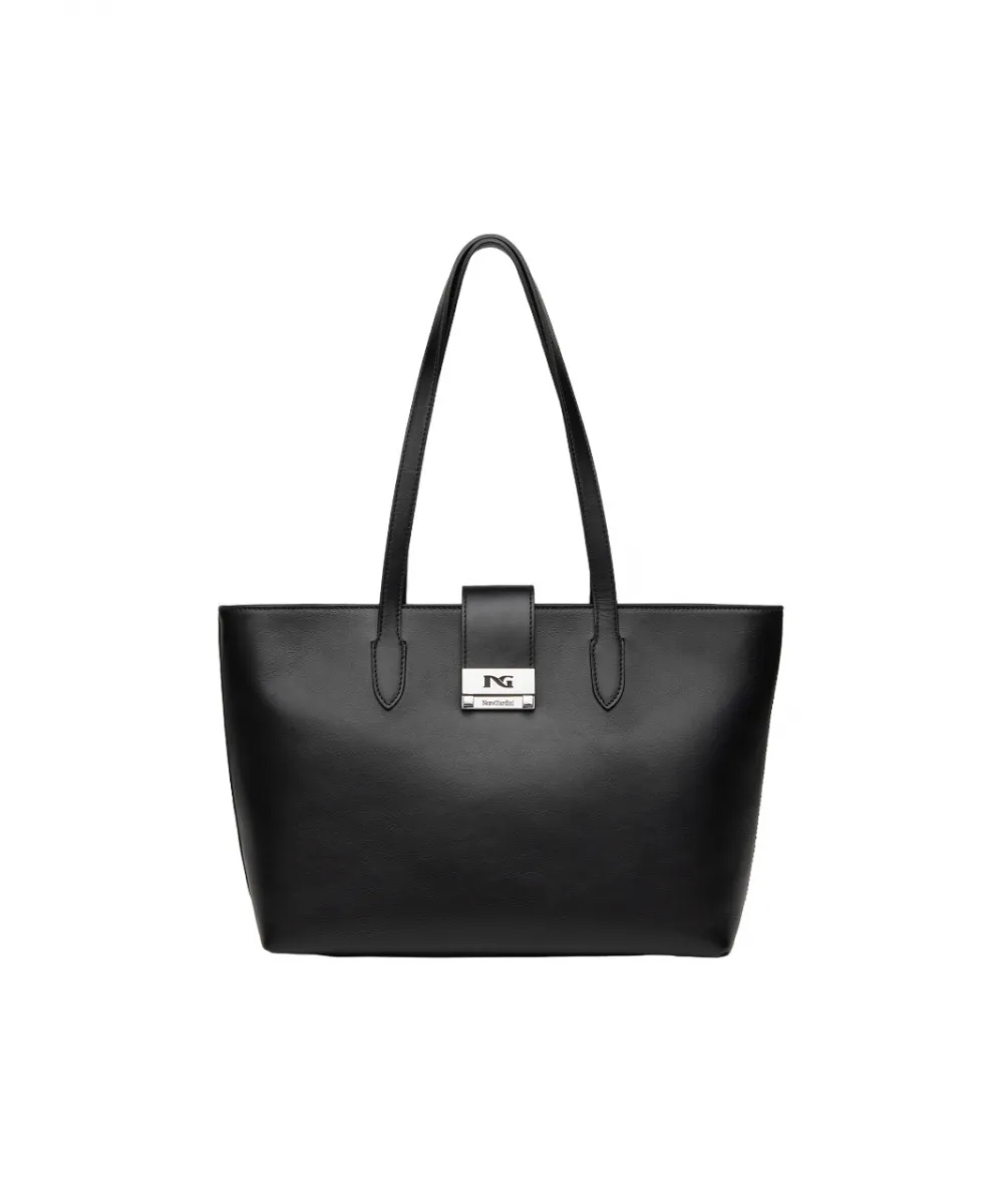 Borsa Tote In Pelle Nero